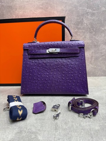 Hermes Kelly ostrich 28 сумка