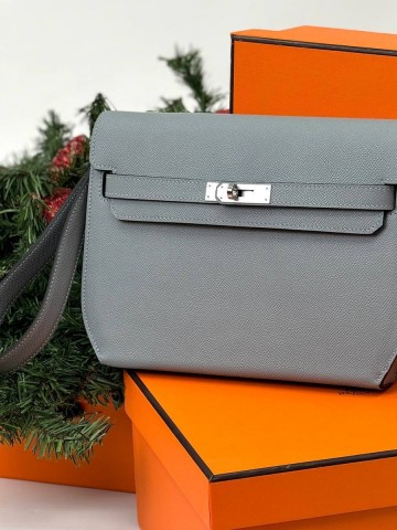 Hermes Kelly Depeches 25 Pouch клатч