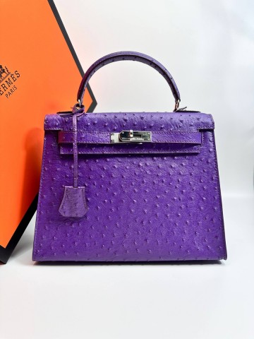 Hermes Kelly ostrich 28 сумка