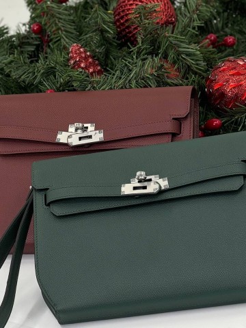 Hermes Kelly Depeches 25 Pouch клатч