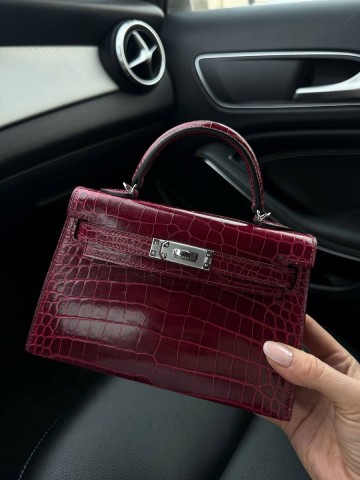 Hermes Kelly mini crocodile сумка