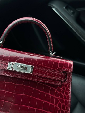 Hermes Kelly mini crocodile сумка