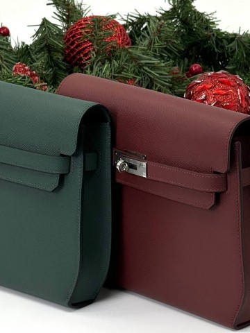 Hermes Kelly Depeches 25 Pouch клатч