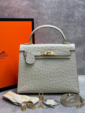 Hermes Kelly ostrich 28 сумка