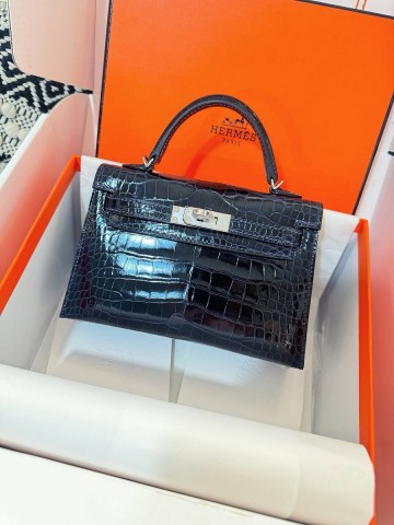 Hermes Kelly mini crocodile сумка