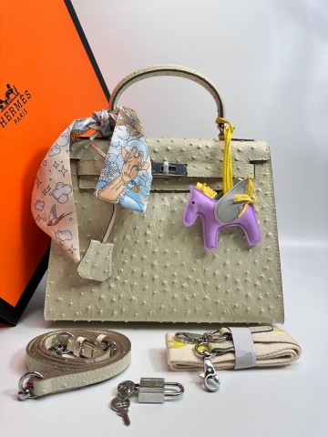 Hermes Kelly ostrich 28 сумка