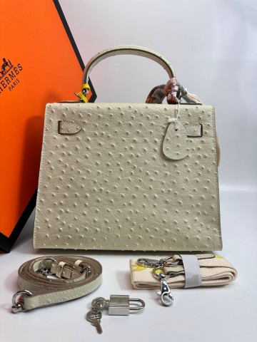 Hermes Kelly ostrich 28 сумка
