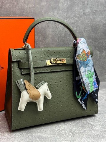 Hermes Kelly ostrich 28 сумка