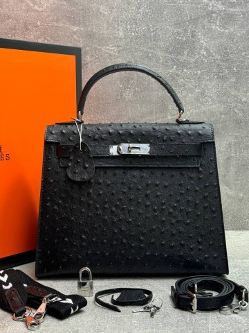 Hermes Kelly ostrich 28 сумка