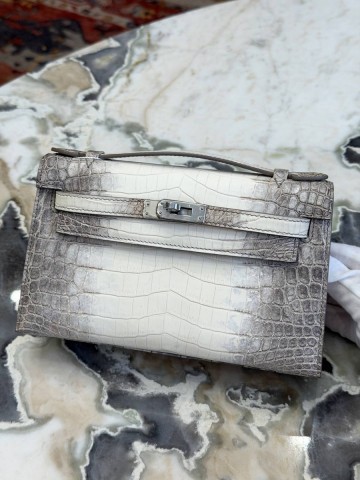 Hermes pochette crocodile сумка