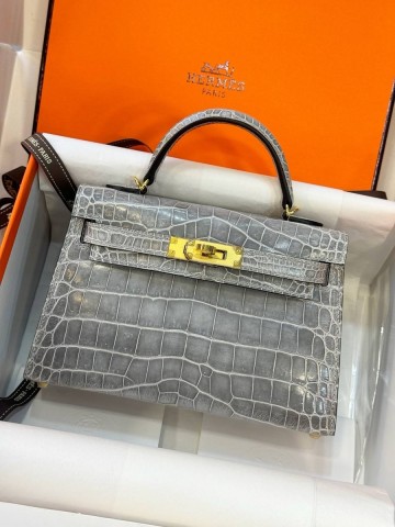 Hermes Kelly mini crocodile сумка