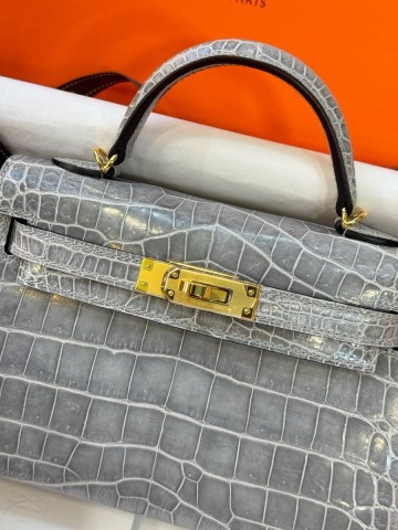 Hermes Kelly mini crocodile сумка