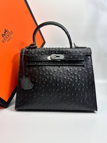 Hermes Kelly ostrich 28 сумка