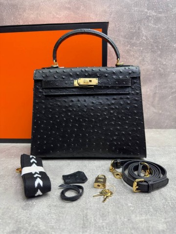 Hermes Kelly ostrich 28 сумка