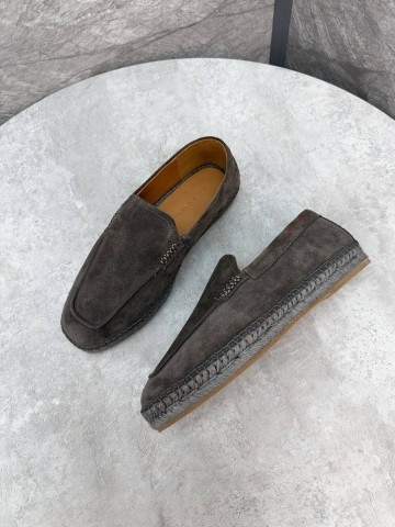 Kiton Suede espadrilles cognac calfskin эспадрильи #791749JS