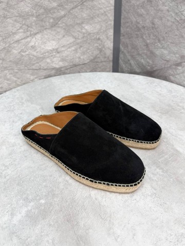Kiton Suede espadrilles cognac calfskin мюли #345687HY