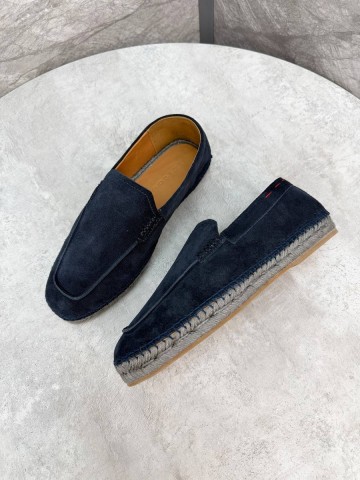 Kiton Suede espadrilles cognac calfskin эспадрильи #657915PM