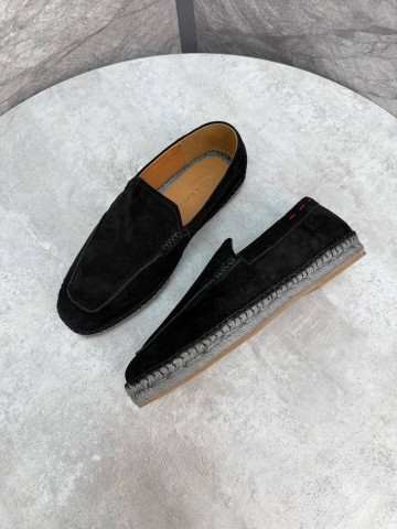 Kiton Suede espadrilles cognac calfskin эспадрильи #493444SF