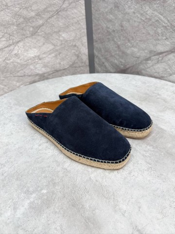 Kiton Suede espadrilles cognac calfskin мюли #437764IS