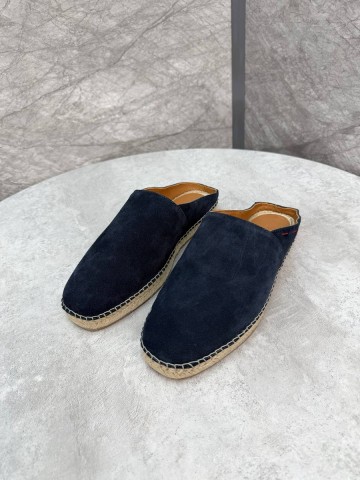 Kiton Suede espadrilles cognac calfskin мюли #437764IS