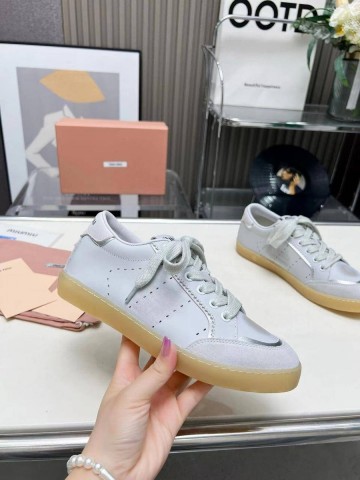 Miu Miu Bleached leather sneakers кроссовки #292092DI