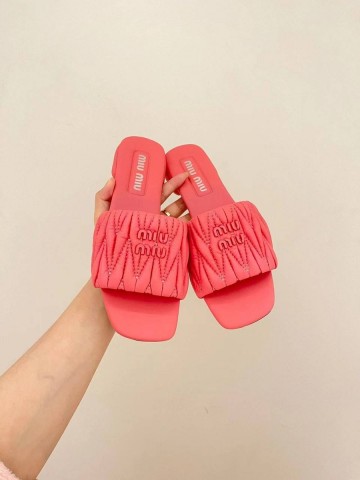 Miu Miu Matelassé nappa шлепанцы #733153XL