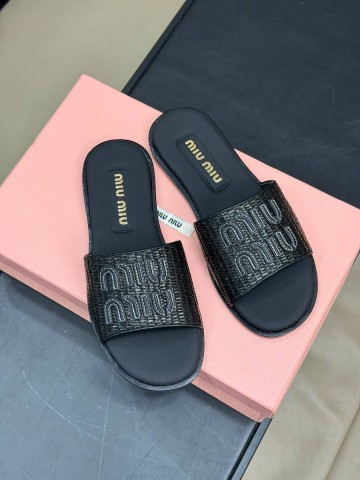 Miu Miu Raffia шлепанцы #896254BZ