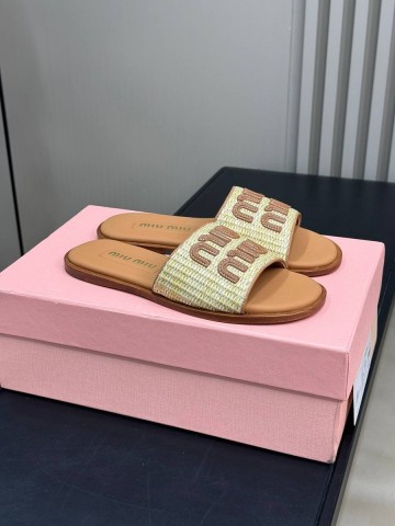 Miu Miu Raffia шлепанцы #504111GZ