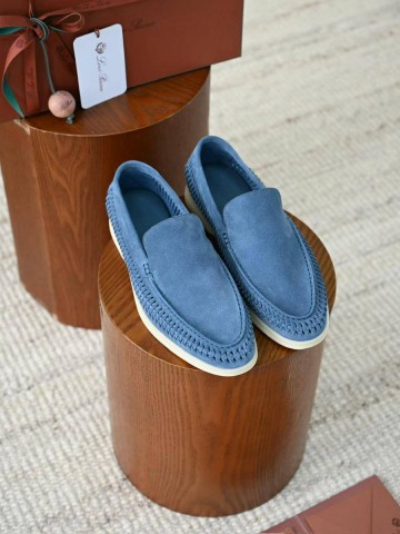 Loro Piana Summer walk suede лоферы #918414GY