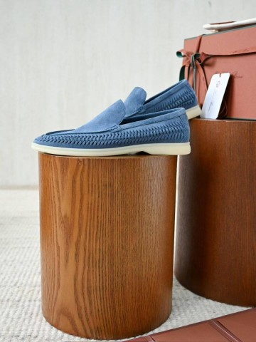 Loro Piana Summer walk suede лоферы #918414GY