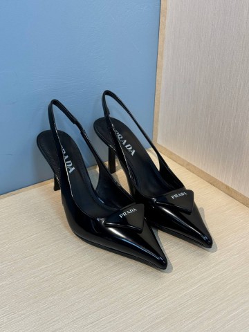 Prada Patent leather slingback pumps туфли #180755KH