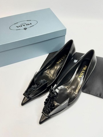 Prada Floral Appliqués туфли #337751QV