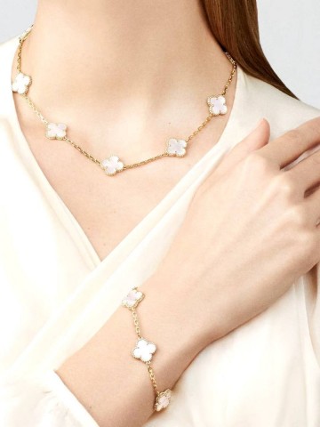 Van Cleef & Arpels Vintage Alhambra Колье #754206QJ