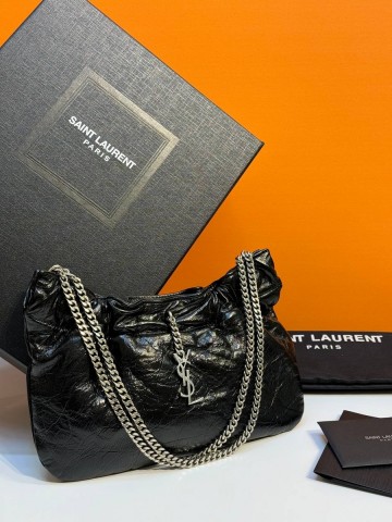 Yves Saint Laurent Pac Pac YSL Ruched Hobo сумка #736065YX