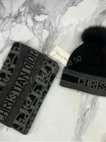 Комплект Dior (шапка + шарф)