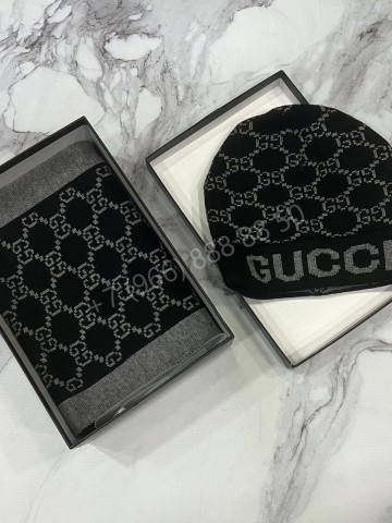 Комплект Gucci (шапка + шарф)