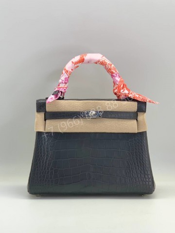 Сумка Hermes из кожи крокодила 25 см
