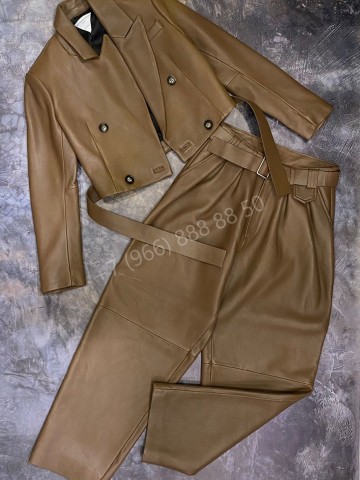 Кожаные брюки Bottega Veneta
