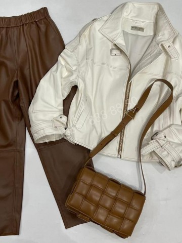 Кожаные брюки Brunello Cucinelli
