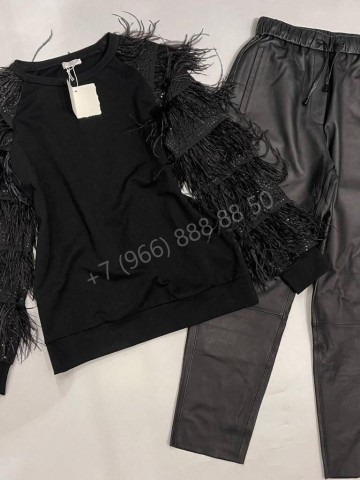 Кожаные брюки Brunello Cucinelli