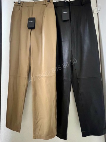 Кожаные брюки Yves Saint Laurent