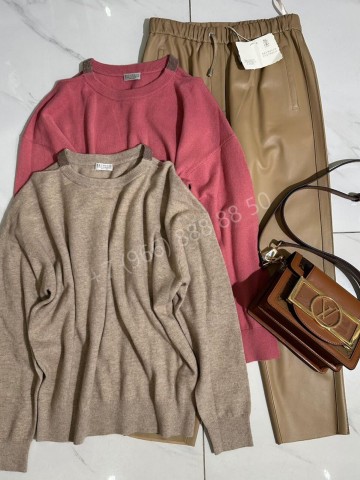 Кожаные штаны Brunello Cucinelli