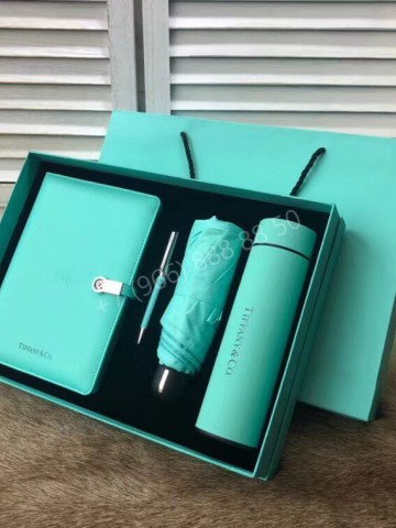 Набор Tiffany & Co. (блокнот + ручка + зонт + термос)